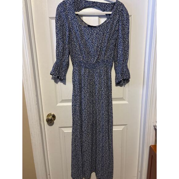 Phase Eight Dresses & Skirts - Phase eight women’s floral midi open back blue floral dress size US 10 UK 12